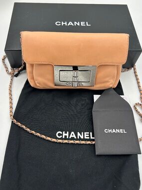 Women’s Chanel Mademoiselle Lock Flap Bag.  Made in Italy. PRISTINE CONDITION.